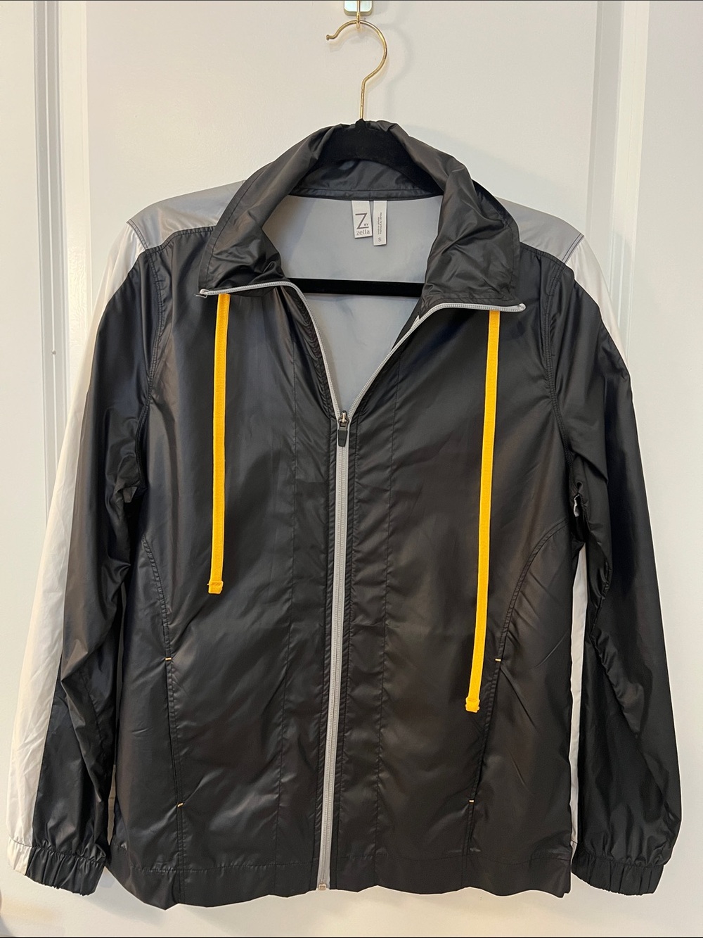 Zella Black Windbreaker with Yellow Drawcords